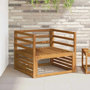 Bracciolo 2 pz Naturale 79 x 4 x 73 cm Legno di Acacia Massello 900585