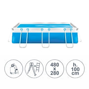 Piscina fuoriterra tubolari LAGUNA BASIC SENIOR 4,80x2,80 m - h.100 cm
