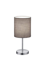 Lampada da tavolo JERRY argento, paralume marrone E14 RL