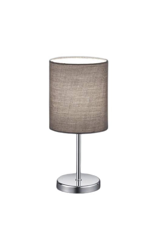Lampada da tavolo JERRY argento, paralume marrone E14 RL