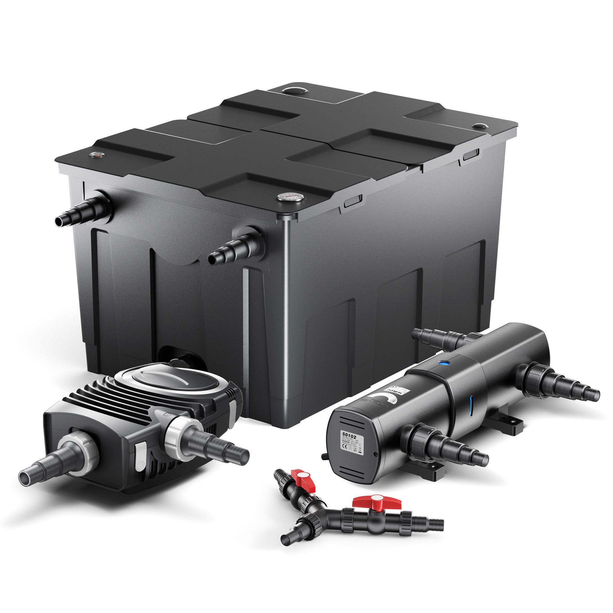 Set Filtro 60.000l Chiarificatore 36W Pompa NEO10000 80W