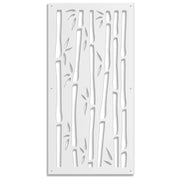 BAMBU - Pannello in PVC traforato - Parasole Misura: 47x94 cm, Colore: bianco