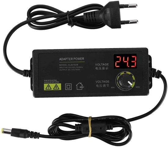 Alimentatore universale - 3-36 V - anti-interferenza - 60 W - 17 A - corrente alternata - corrente continua - display LED - display LCD - router - giocatore di giochi - camera