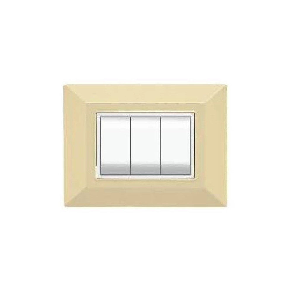 Trade Shop - Placca Placchetta Placchette Compatibili Per Serie Axolute Bticino Colorate Sq - Avorio -7 Fori     -