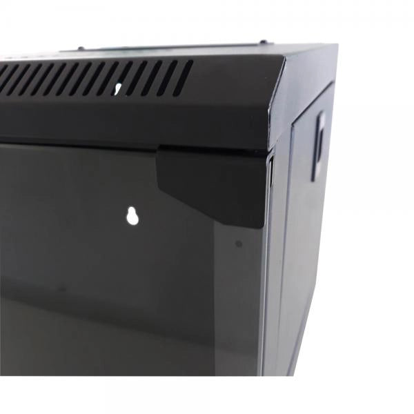Armadio Rack 10'' a Muro 9 Unità Pannelli Asportabili Nero