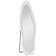Specchio a figura intera 50 x 160 cm, specchio da terra con cornice rivestita in velluto, specchio da parete ondulato irregolare per camera da letto,