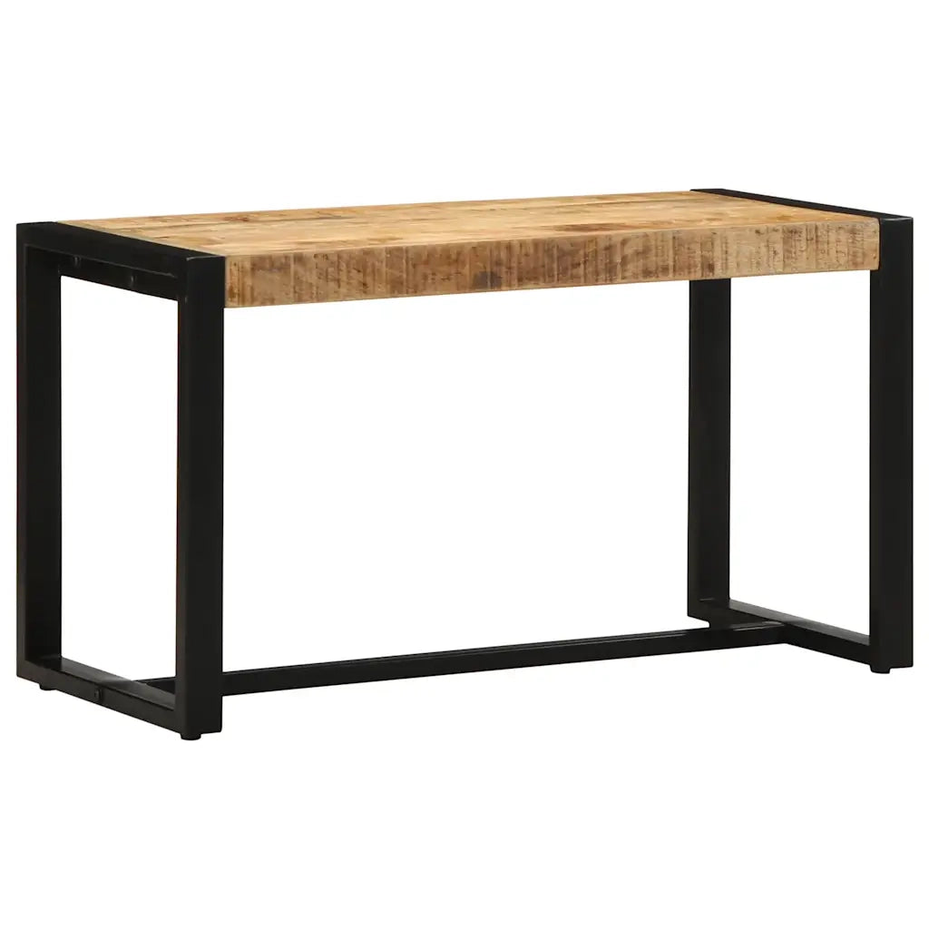 Panca 80x35x45 cm in Legno Massello di Mango Grezzo 4015979
