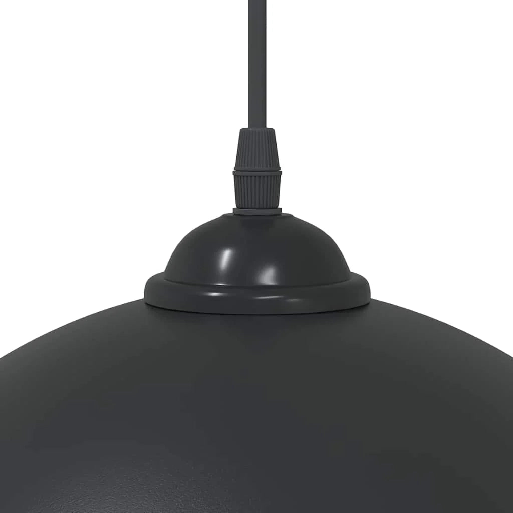 Set di 2 lampade a sospensione vintage altezza regolabile 30 x 15 cm metallo nero 02_0058018