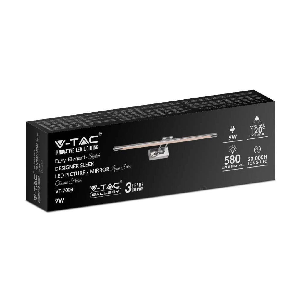 8W Picture LED/Specchio Lampada-Chrome 3000K D: 500mm