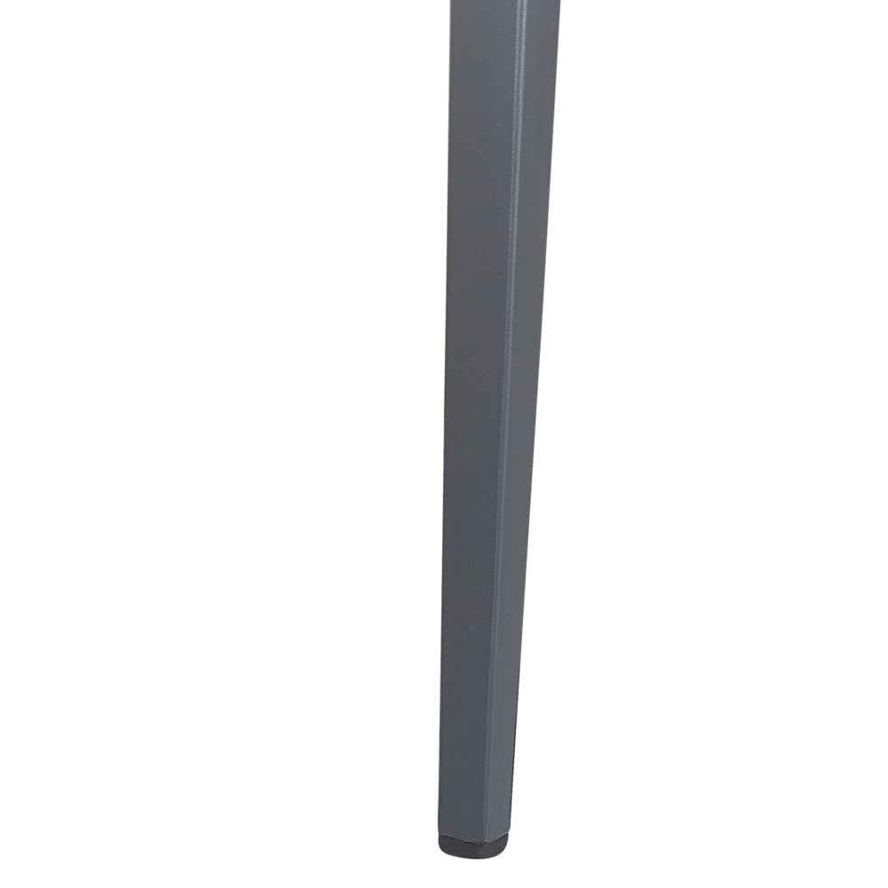 Set da pranzo da giardino 4 posti in metallo grigio alluminio finitura opaca tavolo da esterno 4 sedie cuscini moderno
