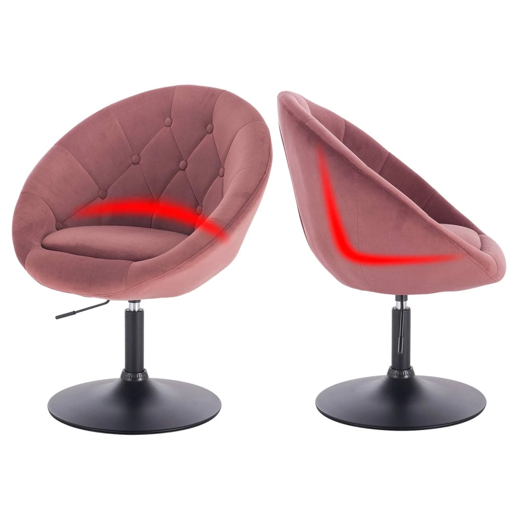 Poltroncina chaise longue con braccioli in velluto rosa 19_0000338