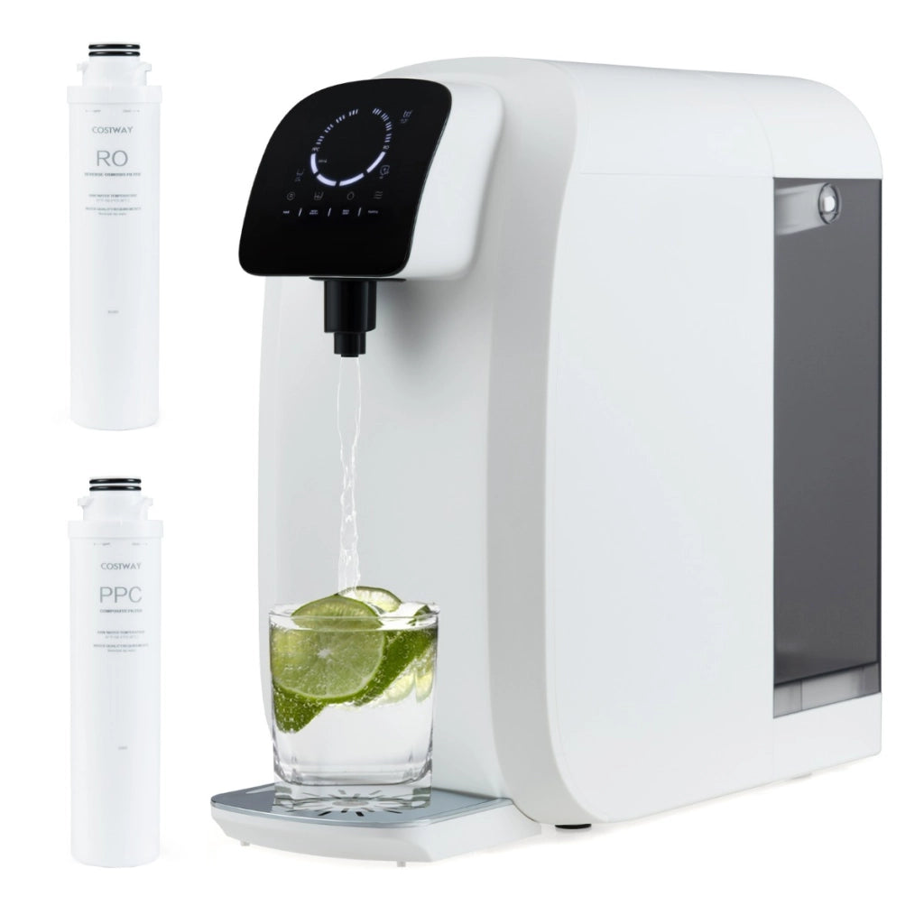 Sistema di filtrazione dell'acqua a 5 stadi RO + PPC con lampada a raggi ultravioletti, Filtro d'acqua a osmosi inversa da banco