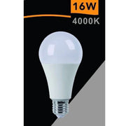 Trade Shop - Lampadina Led Globo E27 16w Luce Fredda 6500k Calda 3000k Naturale 4000k A70-16w - -bianco Naturale      -