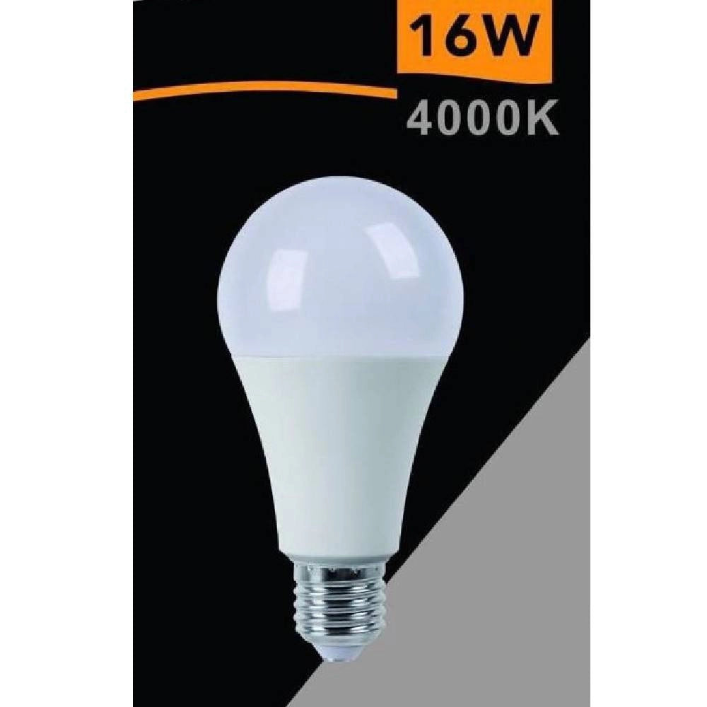 Trade Shop - Lampadina Led Globo E27 16w Luce Fredda 6500k Calda 3000k Naturale 4000k A70-16w - -bianco Naturale      -