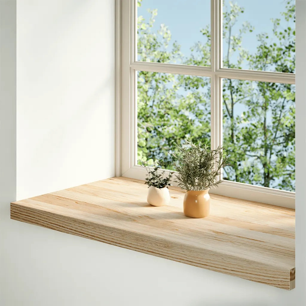 Davanzali 2 pz Non Trattati 90x40x2 cm Legno Massello di Rovere CFW5733763