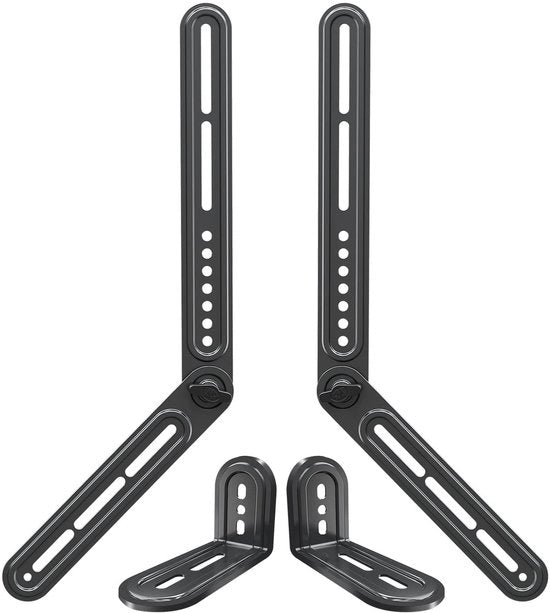 Montaggio Soundbar Universale Braccio per TV per montaggio sopra/sotto TV, per soundbar fino a 6,8 kg, con estensioni rimovibili lunghe e L-braccio, MD5420-03