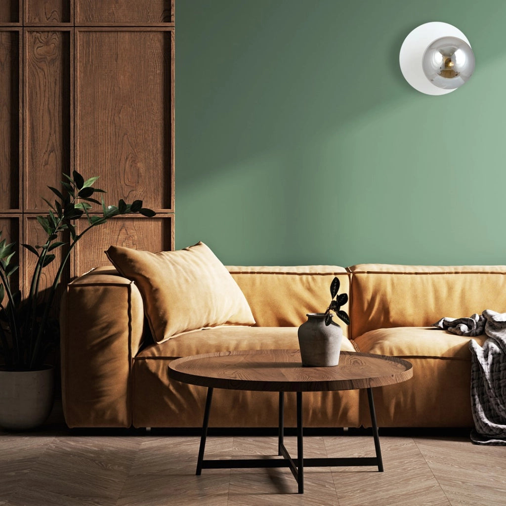 Applique OSLO bianco/grafite E14 1 luce metallo/vetro Emibig
