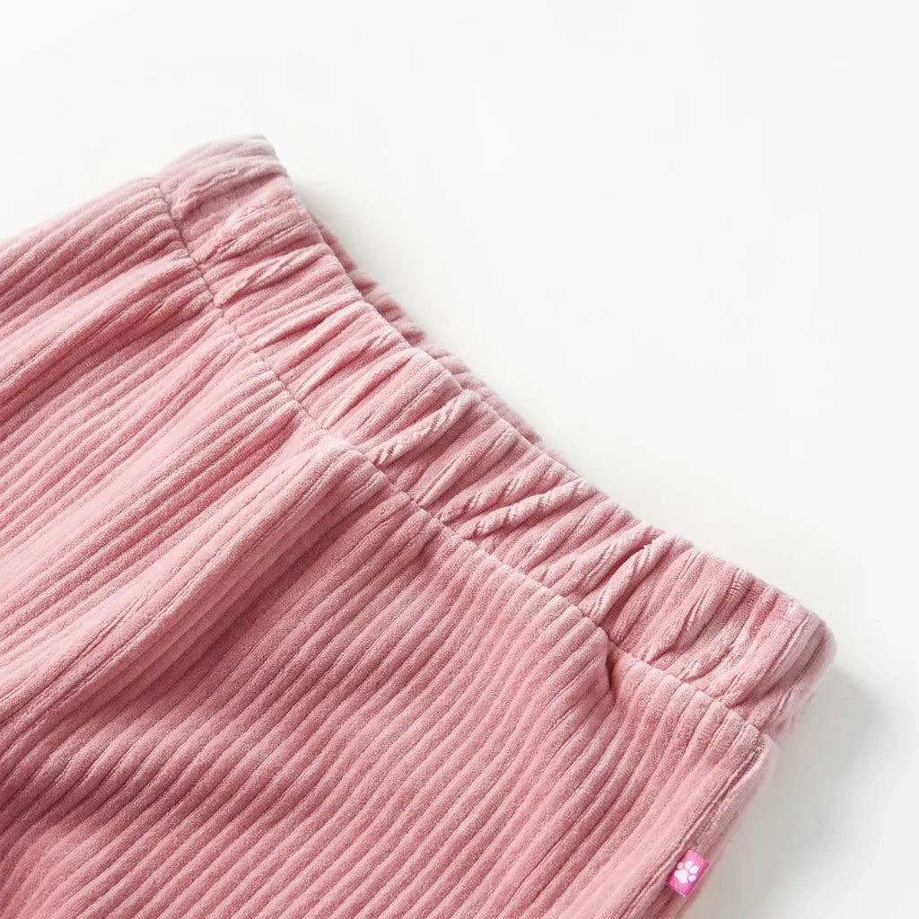 Pantaloni per Bambini in Velluto a Coste Rosa Chiaro 128 CFW6590105