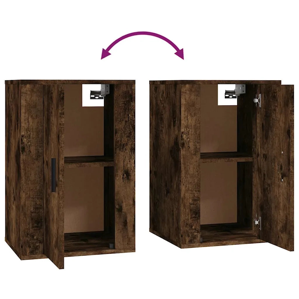 Mobili Porta TV a Parete 2 pz | Armadietto TV | Mobile Porta TV Rovere Fumo 40x34,5x60 cm