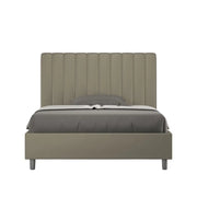 Letto una piazza e mezza senza rete imbottito 120x190 similpelle cappuccino Agueda