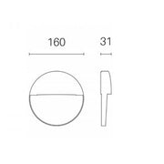 Segnapasso Moderno Geo Round Alluminio Grafite 6W Led 4000K