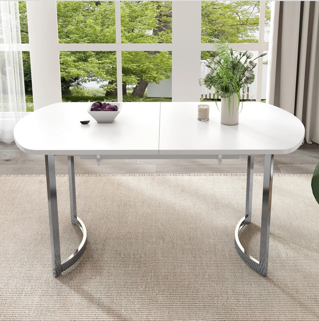 Tavolo da pranzo allungabile 140/180 x 80 cm in MDF bianco