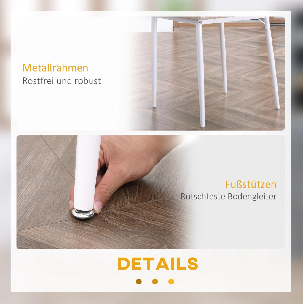 Set tavolo da pranzo con 2 sedie in MDF naturale