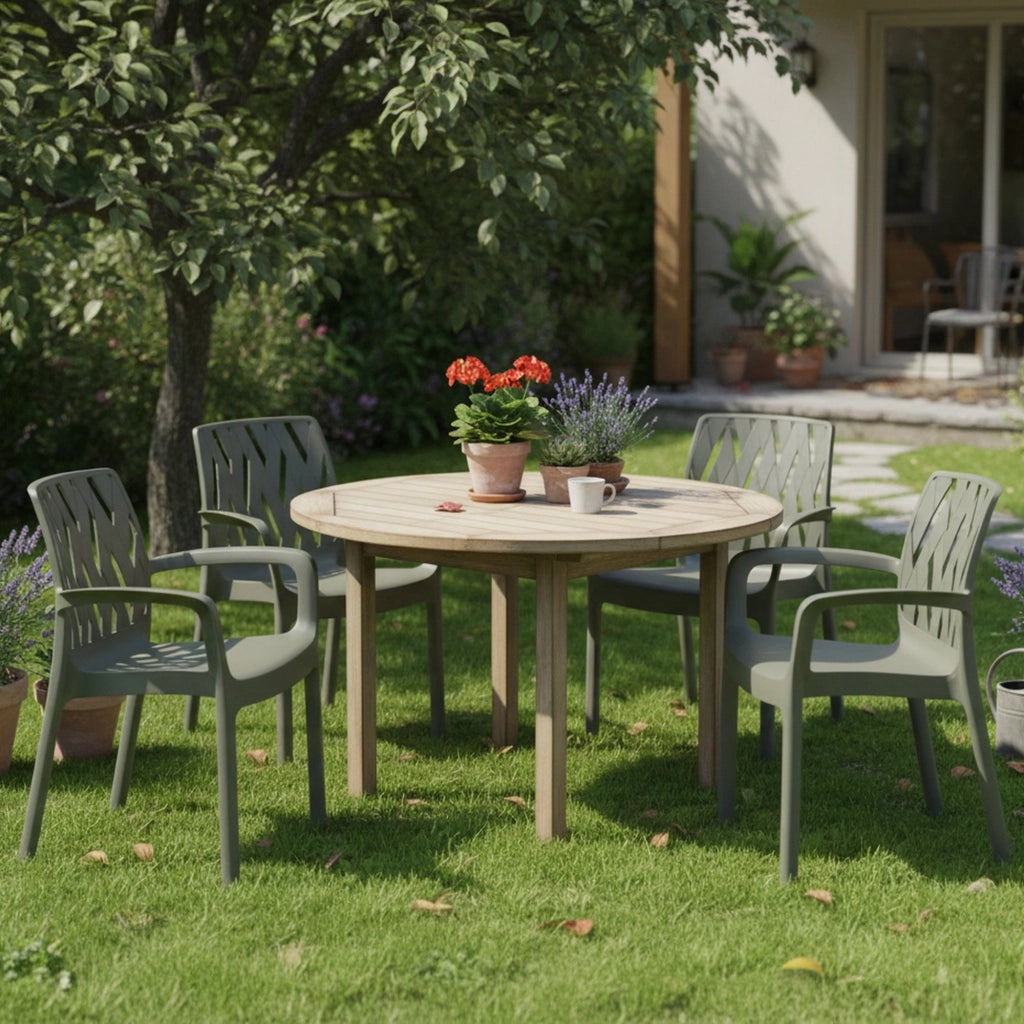 Rumley, Sedia da Esterno 4 Sedie Made in Italy, Verde