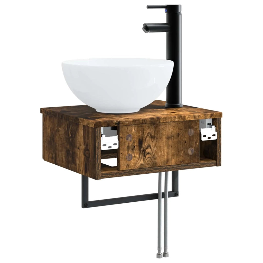 Lavabo da Parete Rovere Fumo 40 x 35 x 39 cm