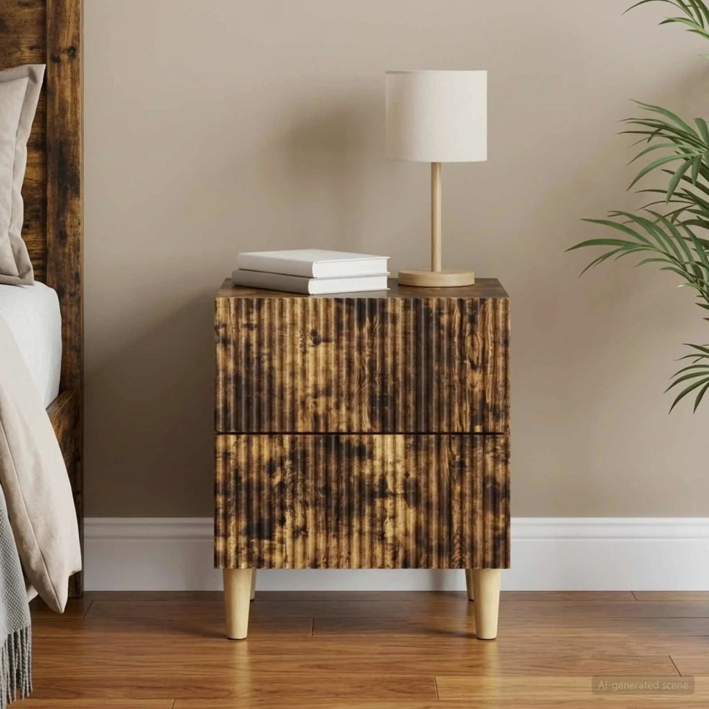 Armadio da Notte Rovere Fumo 43 x 34,5 x 48 cm 894535
