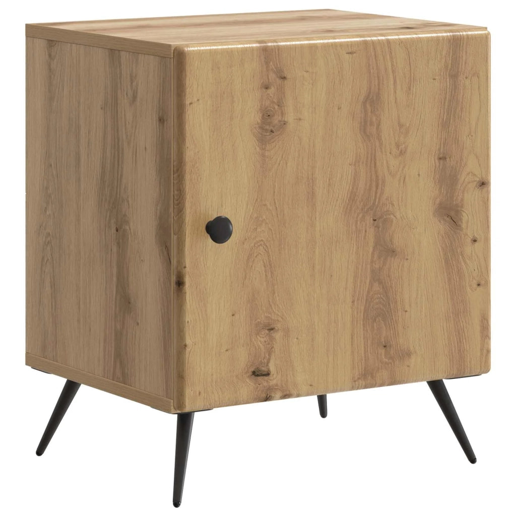 Comodino | Armadio da Notte | Mobiletto da notte Rovere Artigianale 43 x 34,5 x 50 cm