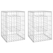 Cesti a Gabbione a Torre 2 pz 40x40x60 cm in Ferro