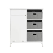 Mobile lavanderia con sacchi Portabiancheria pieghevoli Mobile da bagno Bianco 80x38x91cm BZR77-W SoBuy
