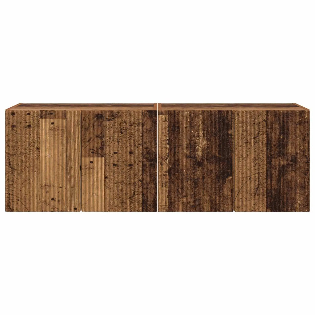 Mobile TV da parete 2 pcs Legno vecchio 59,5 x 31 x 40 cm 892346