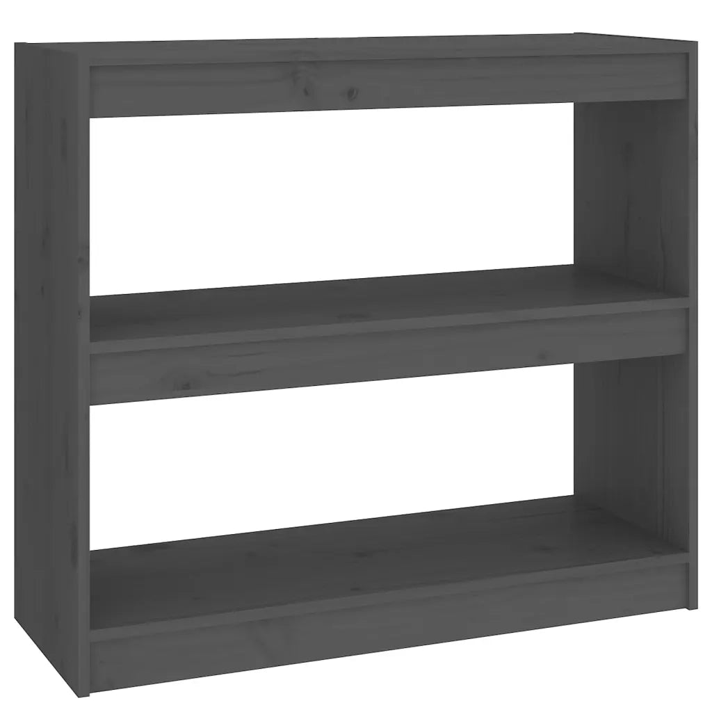 Libreria/Divisorio Grigio 80x30x71,5 cm Legno Massello di Pino 808185