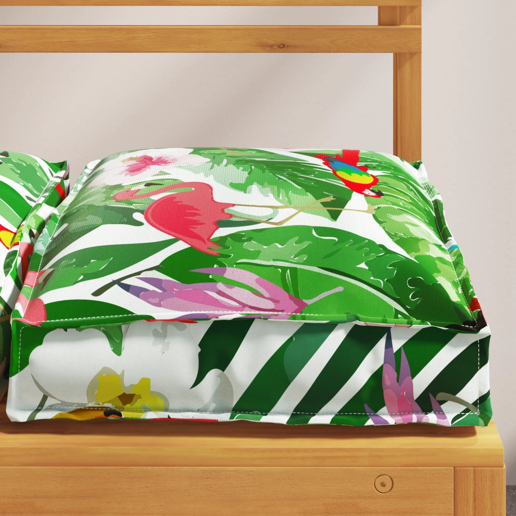Cuscini per pallet set di 4 giungla tropicale 40x40x8 cm
