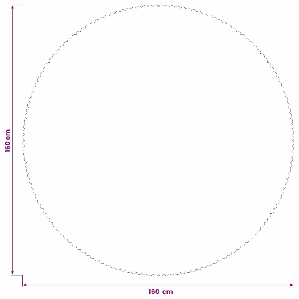 Tovaglia da Tavolo 5 pz Rotondo Grigio Scuro Ø 160 cm 42040492