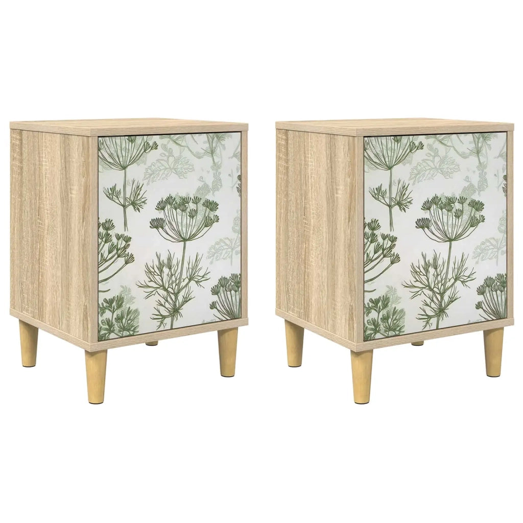Armadio da Notte GOTHA 2 pz Rovere Sonoma 36 x 33 x 50 cm 8007228