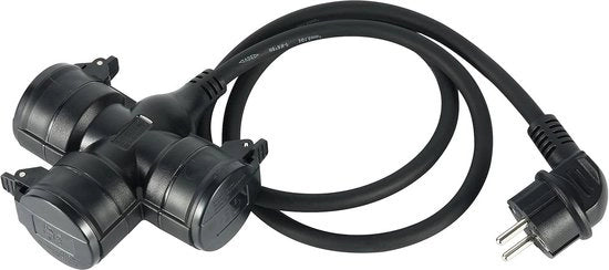 Cavo di Estensione per Lavori in Cantiere 1M - Cavo in Gomma H07RN-F3G1.5 - Connettore a 3 Vie IP44 - Utilizzo Esterno