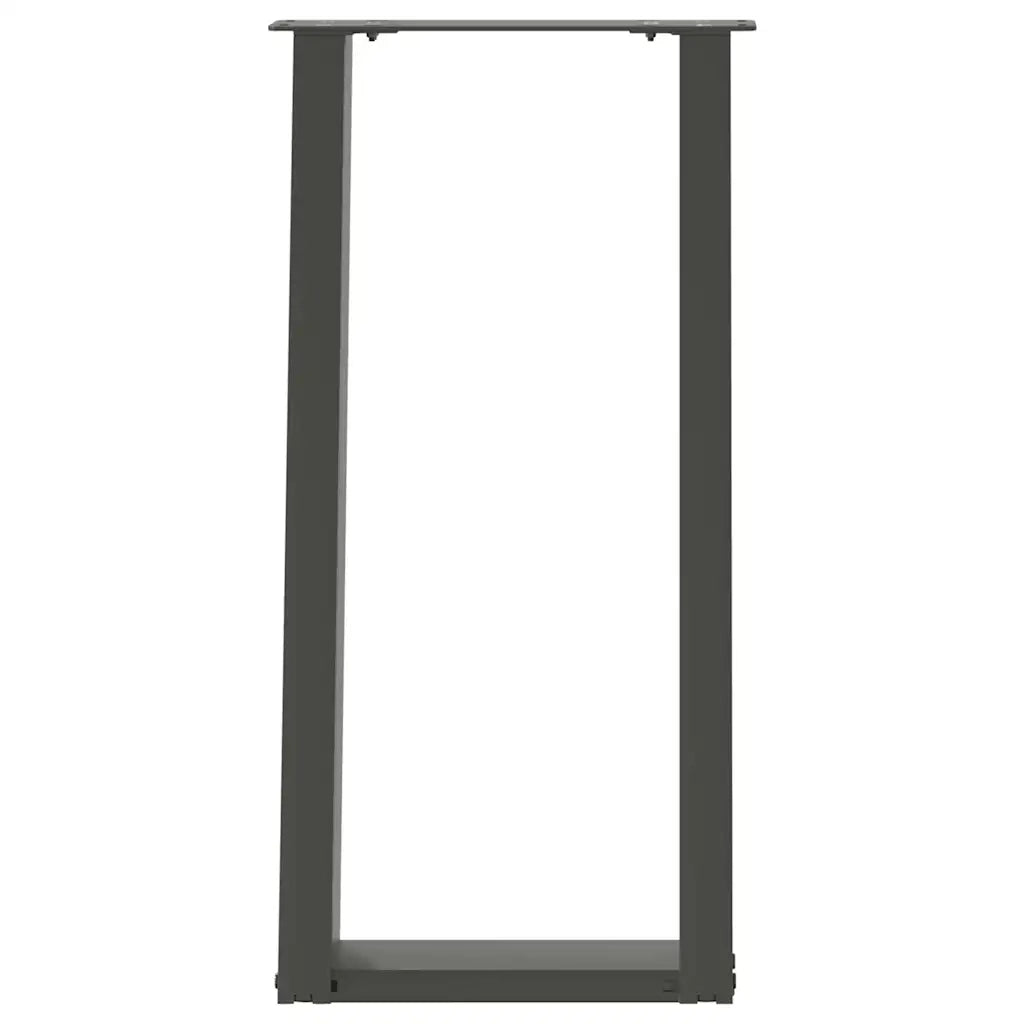vidaXL Gambe per tavolo consolle a forma di U 2 pz Antracite 28x(72-73) cm Acciaio