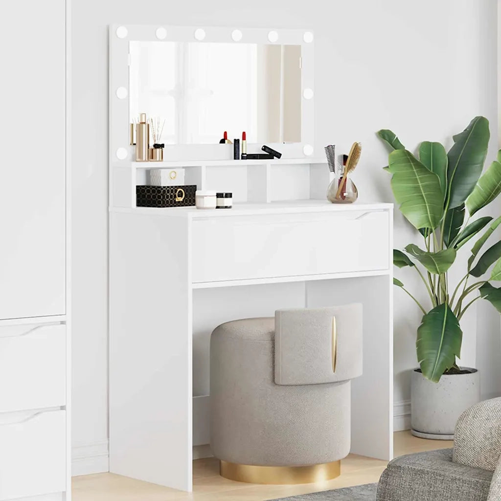 Tavoli da Trucco per Camera da Letto Bianco 80 x 39,6 x 135 cm