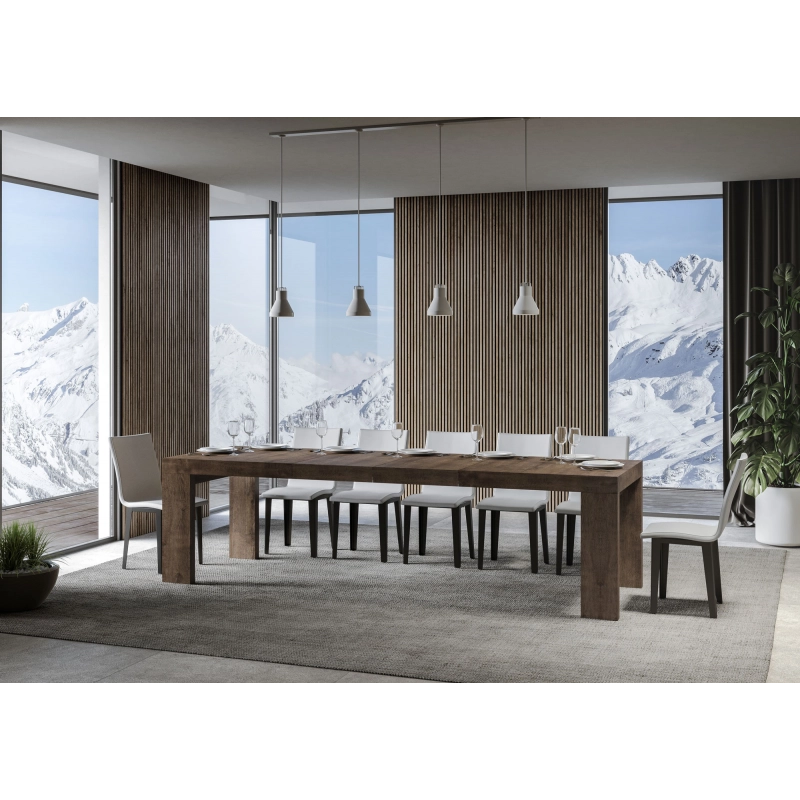 Tavolo allungabile 90x160/264 cm Roxell Premium - Noce