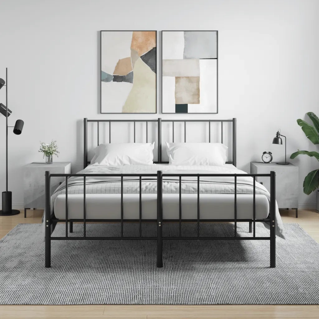 Set di 2 Comodini | Armadio da Notte | Mobiletto da notte Grigio Cemento 40x40x50 cm in Legno Multistrato