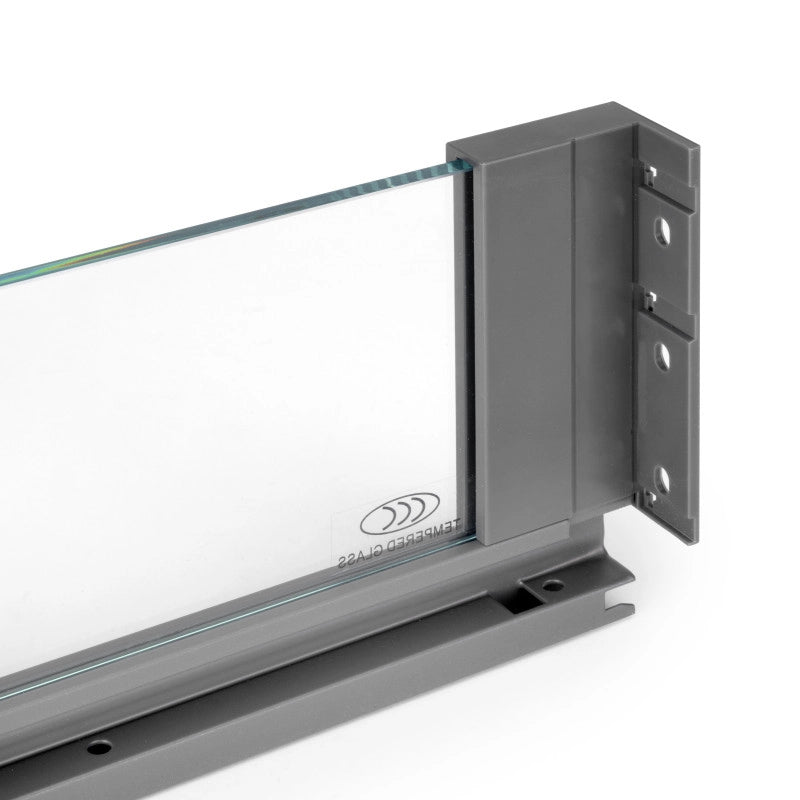 Cassetto esterno Vertex 40 kg con laterale in vetro 131 mm di altezza, 500 mm di profondità, Acciaio, Alluminio e Vet..