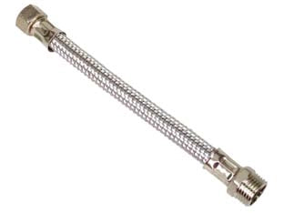 FLESSIBILE INOX M1/2 - F3/8- - M 1/2 F 3/8 cm.40 - 10 pezzi AGLAIA