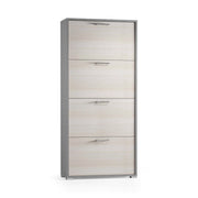 Mobile Portascarpe Adeindein, Scarpiera 24 Paia Made in Italy, 67x28x147h cm Marrone Larice