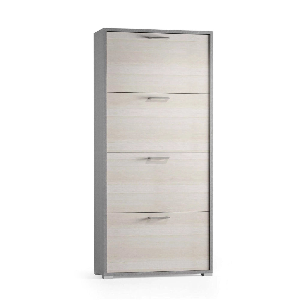 Mobile Portascarpe Adeindein, Scarpiera 24 Paia Made in Italy, 67x28x147h cm Marrone Larice
