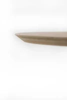 E-STYLO Tavolo fisso con top impiallaciato rovere naturale e gambe in metallo, Diam 130cm H. 76cm.