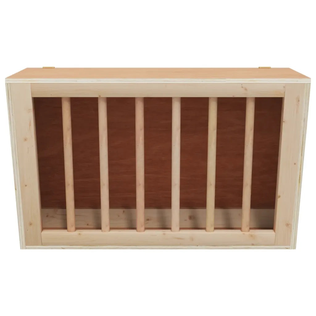Mangiatoia per Conigli 37x18,5x23 cm in Legno Massello di Abete CFW1145041