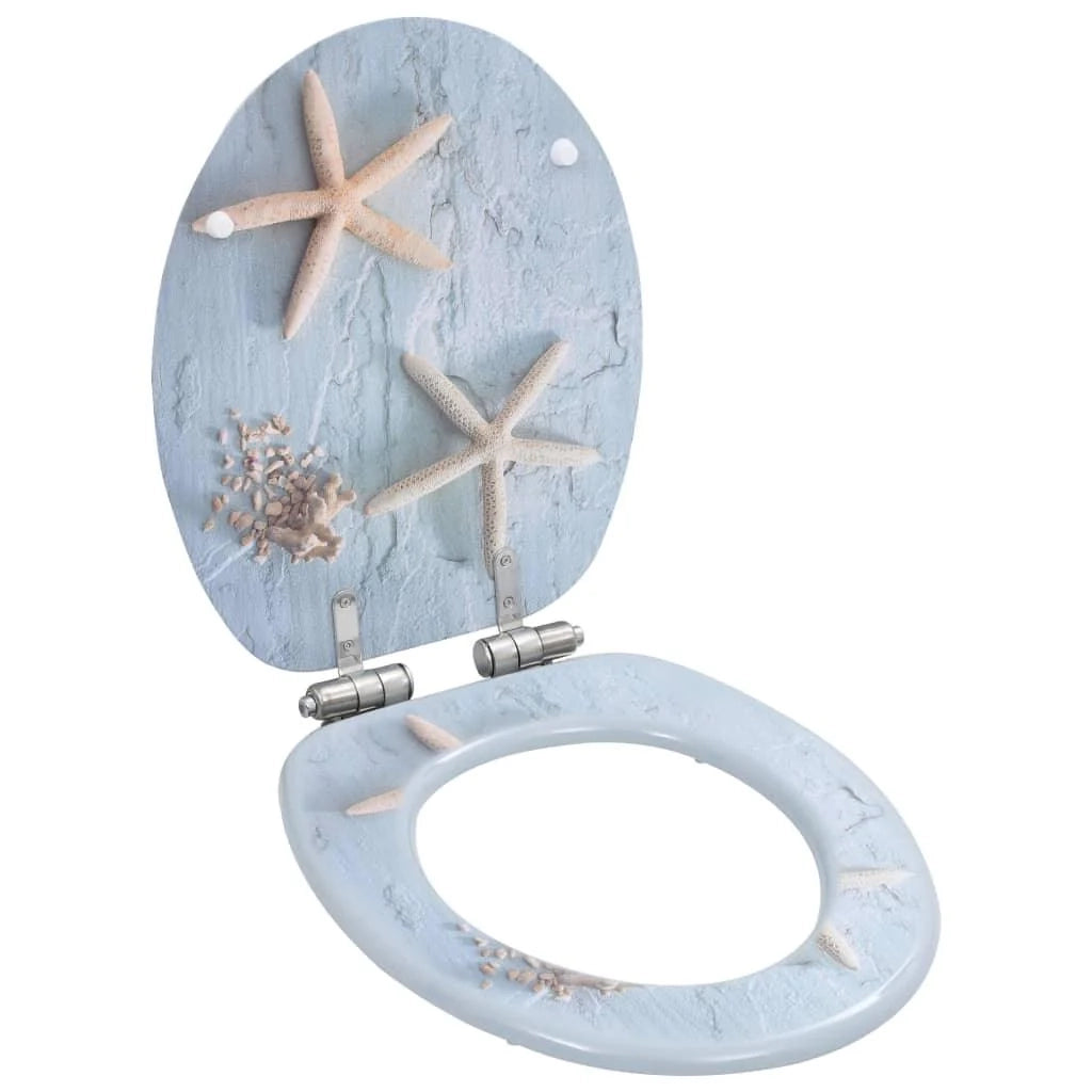 Set di due sedili per WC in MDF con coperchio a chiusura ammortizzata spiaggia 02_0002965